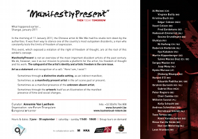 Artproject 'ManifestlyPresent' | 3 June - 30 September 2012