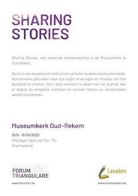 Kunstproject - 'SHARING STORIES - deel 2' | 15 september - 15 oktober 2023 (flyer p2)